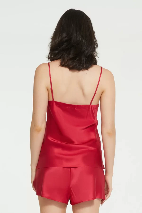 Ginia Pure Silk Camisole in Ruby XS-3XL - Image 3