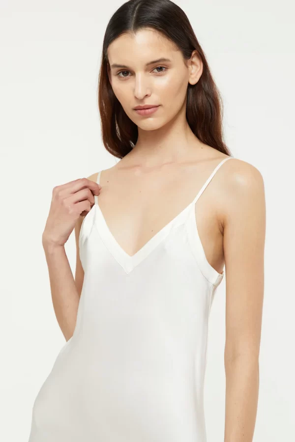 Ginia Pure Silk Chemise Creme XS-3XL - Image 5