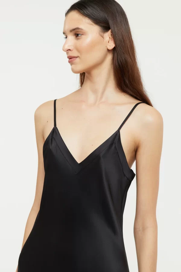 Ginia Pure Silk Slip in Black XS-3XL - Image 5