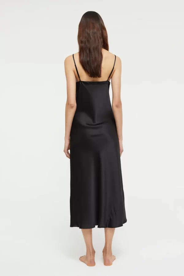 Ginia Pure Silk Slip in Black XS-3XL - Image 4