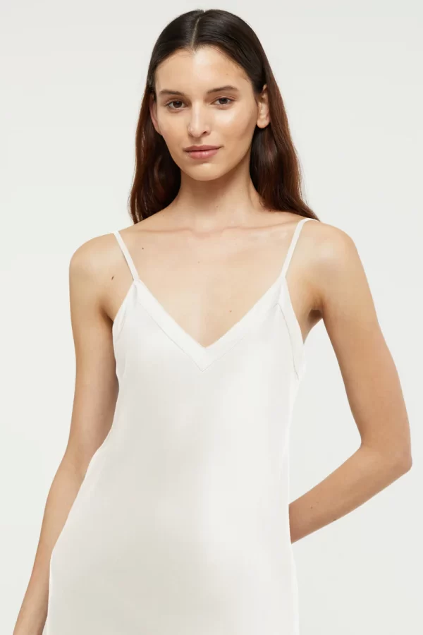 Ginia Pure Silk Slip in Creme XS-3XL - Image 2