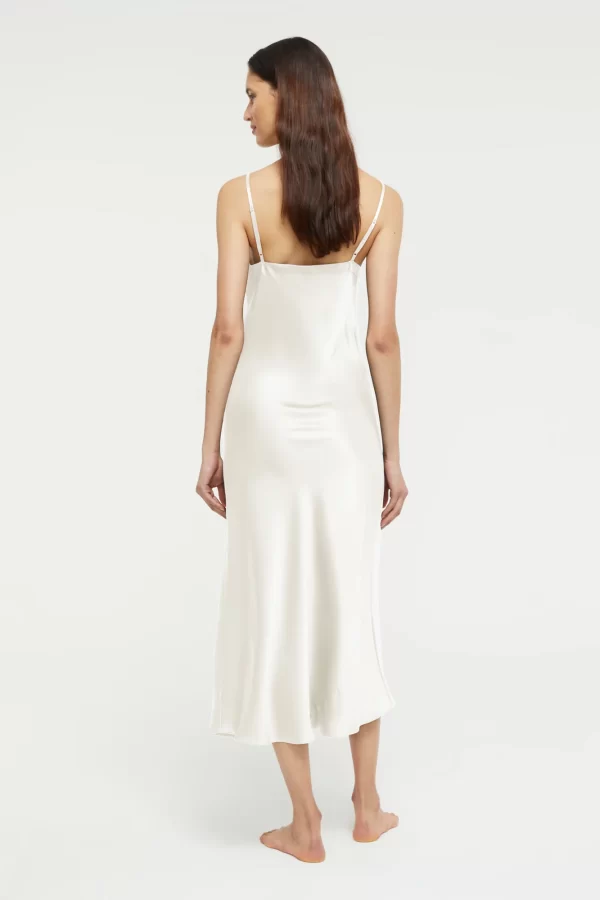 Ginia Pure Silk Slip in Creme XS-3XL - Image 4