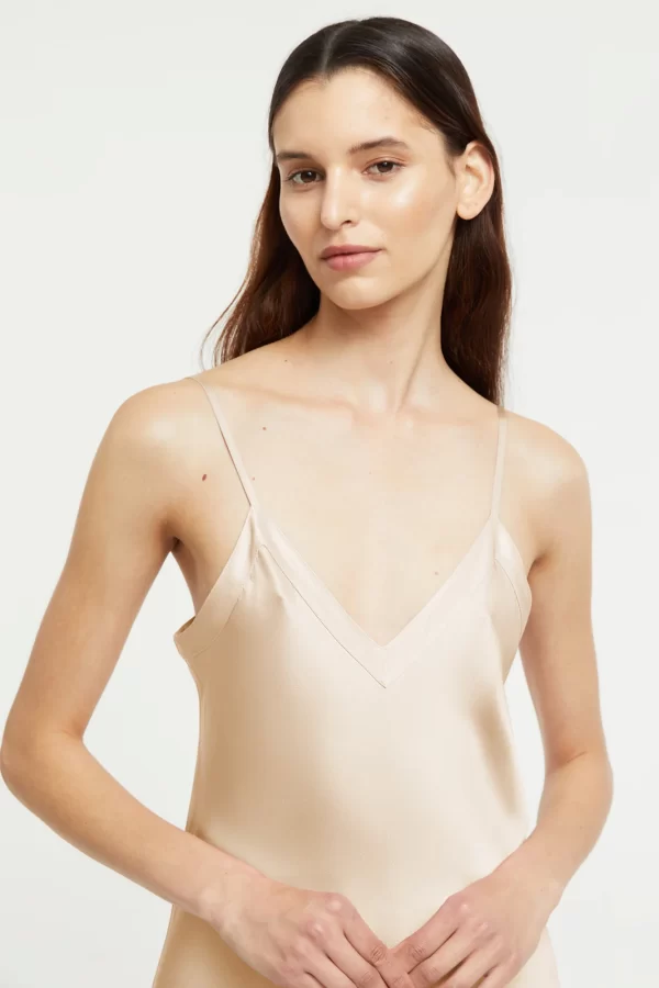 Ginia Pure Silk Slip in Mink XS-3XL - Image 5