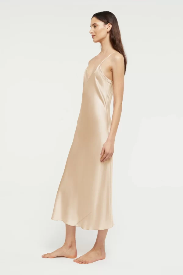 Ginia Pure Silk Slip in Mink XS-3XL - Image 3