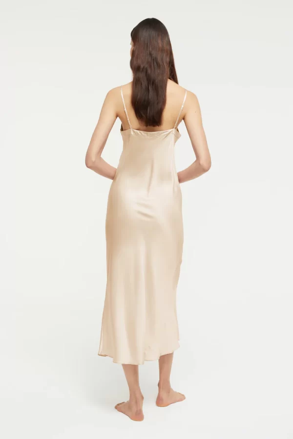 Ginia Pure Silk Slip in Mink XS-3XL - Image 4