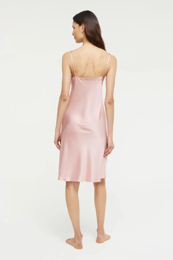 Ginia Pure Silk Midi Slip in Bridal Rose XS-3XL - Image 3