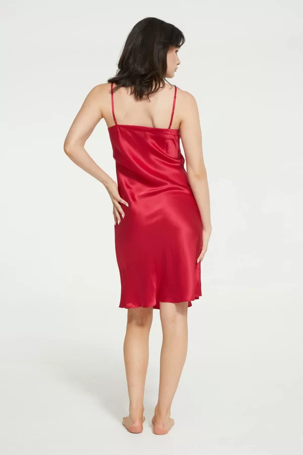 Ginia Pure Silk Midi Slip in Ruby XS-3XL - Image 4