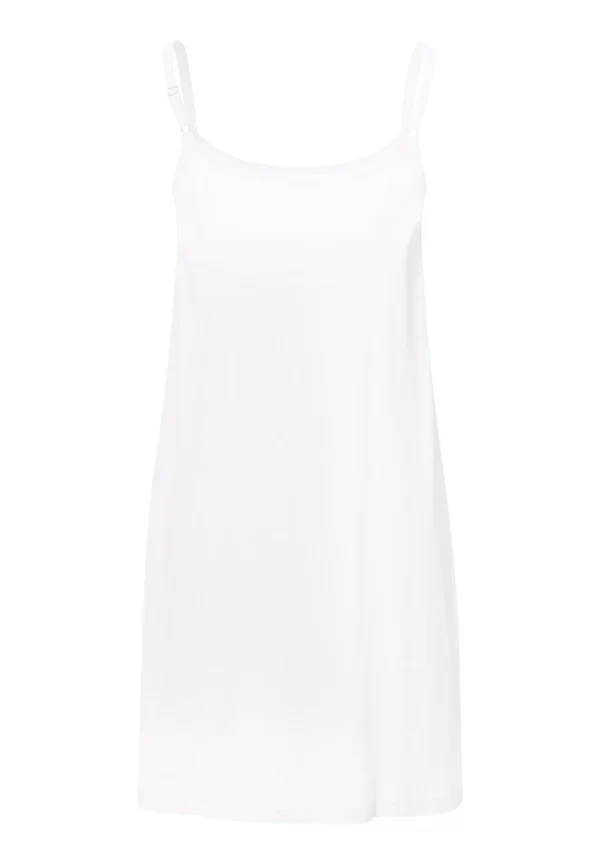 HANRO Juliet Spaghetti Nightdress 90cm in White - Image 6