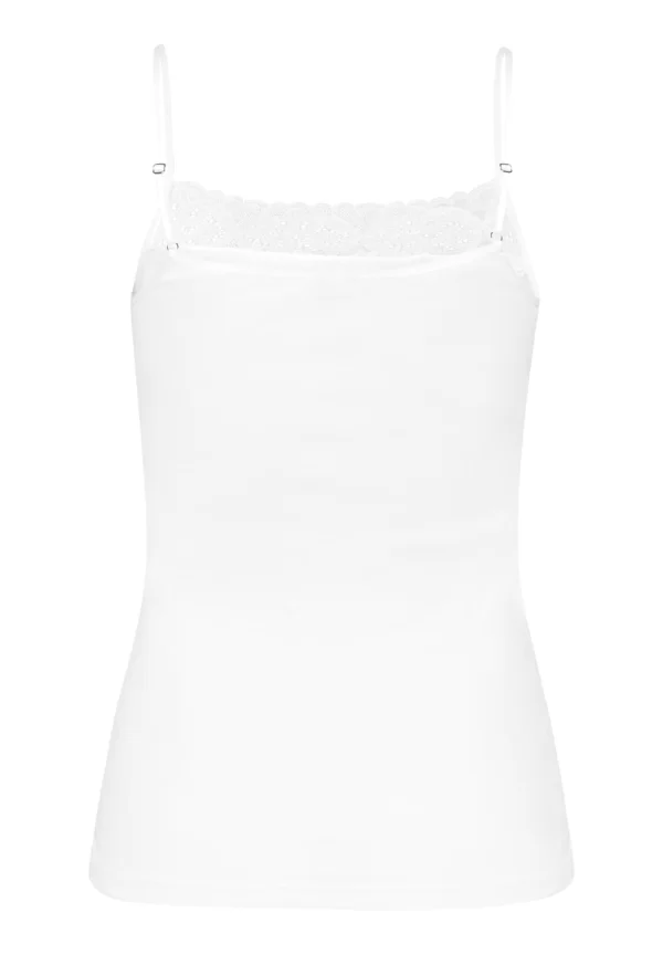 HANRO Moments Spaghetti Top in White - Image 6