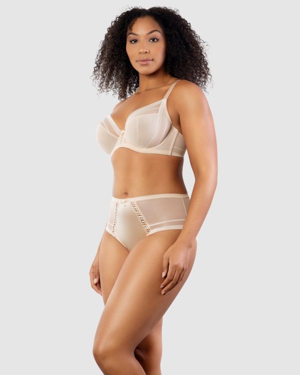 PARFAIT Shea Full Coverage High Waist Brief S-3X in Black & Bare