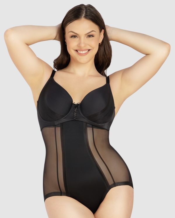 Parfait Shea Ultra High Waist Smoothing & Shaping Brief in Bare & Black - Image 3