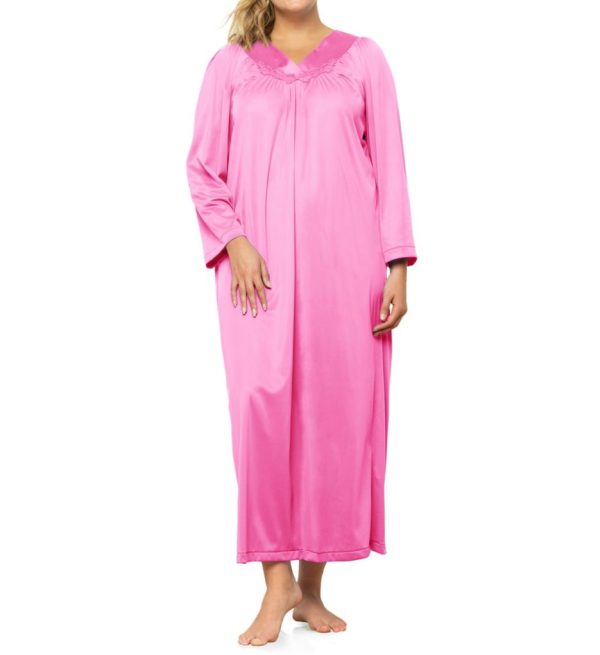 EXQUISITE FORM Long-Length Long-Sleeve Nightgown S-3XL