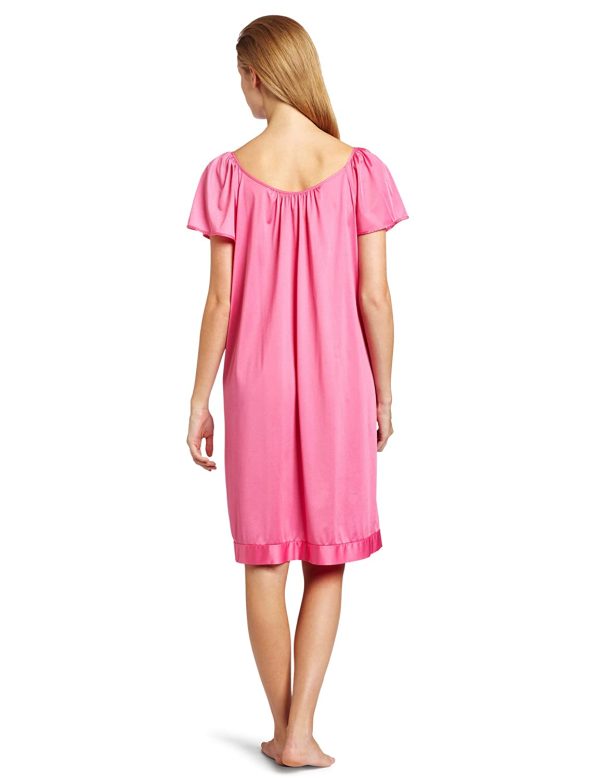 EXQUISITE FORM Short Flutter Sleeve Nylon Nightgown M-3XL - Image 4