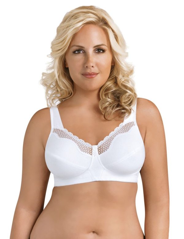 EXQUISITE FORM Plus Size Wireless Cotton Soft Cup Bra 14-24 in cups B-DD - Image 2