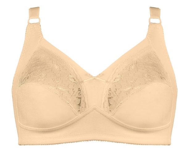 NATURANA Cotton - Soft bra with Lace insets - Firm support in A-D Cups in band sizes 10-22 - Image 3