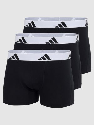 ADIDAS 3 Pack Active Flex Cotton Trunk Underwear Black/White 006 colourway