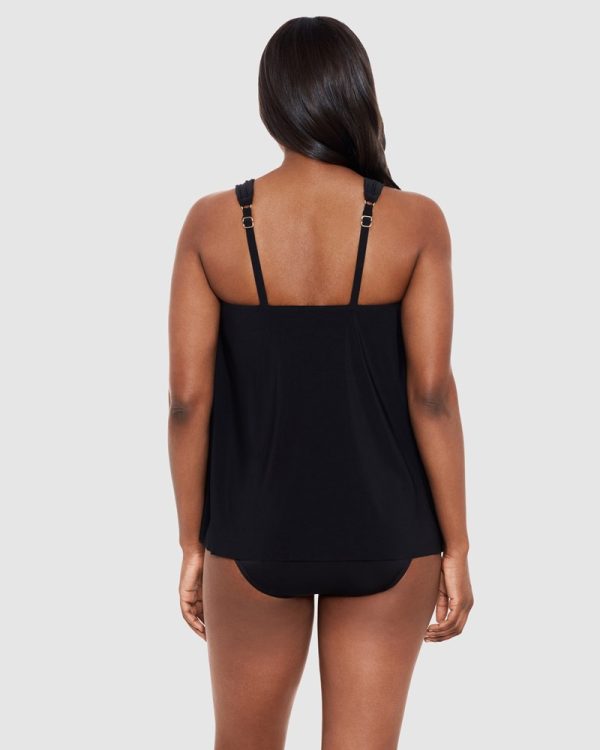 Miraclesuit Razzle Dazzle Dazzle DD Cup Loose Fit Underwired Tankini Top black - Image 2