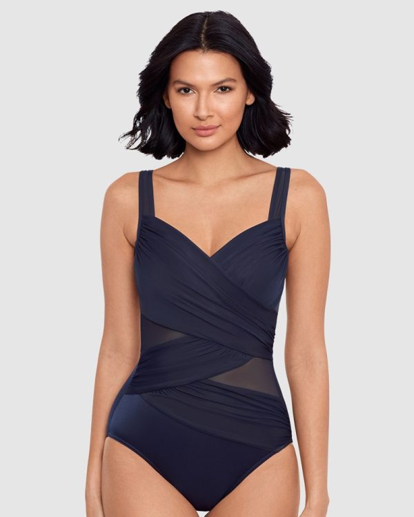 Miraclesuit Network Madero DD U/W with mesh cutouts swimsuit - Midnight