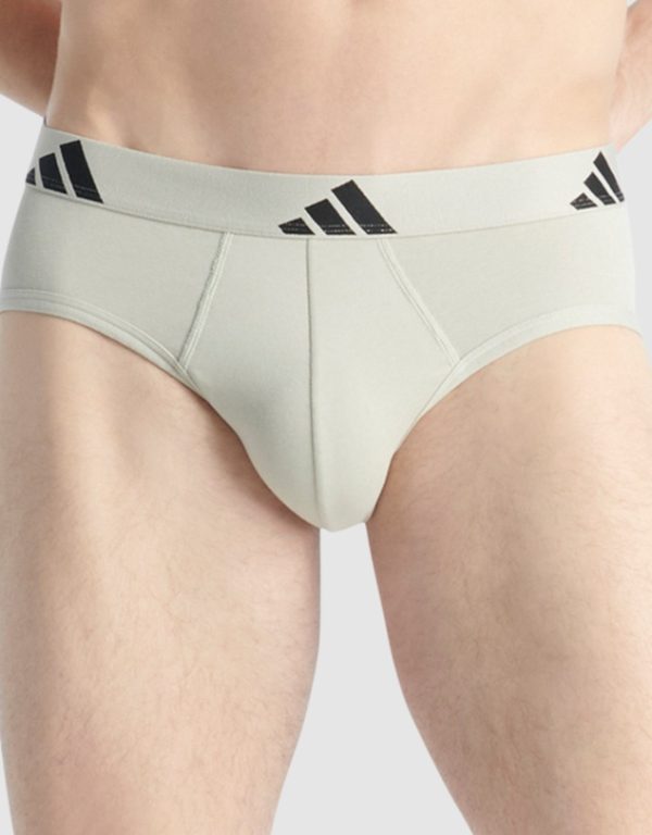 ADIDAS 3 Pack Active Flex Cotton Brief Underwear assorted 903 colourway - Image 2