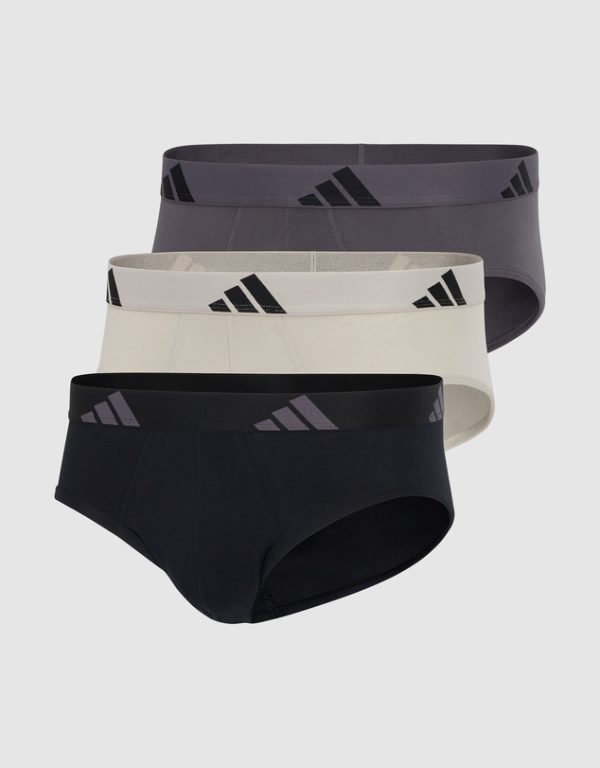 ADIDAS 3 Pack Active Flex Cotton Brief Underwear assorted 903 colourway