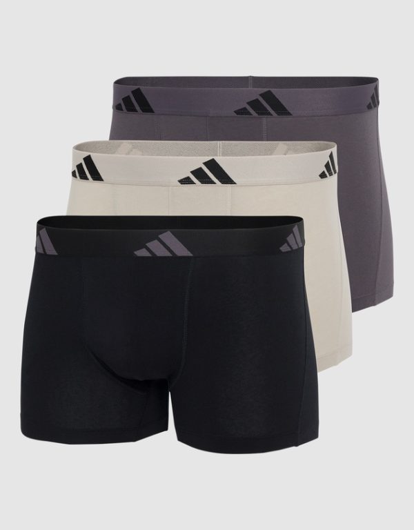 ADIDAS 3 Pack Active Flex Cotton Trunk Underwear assorted 903 colourway