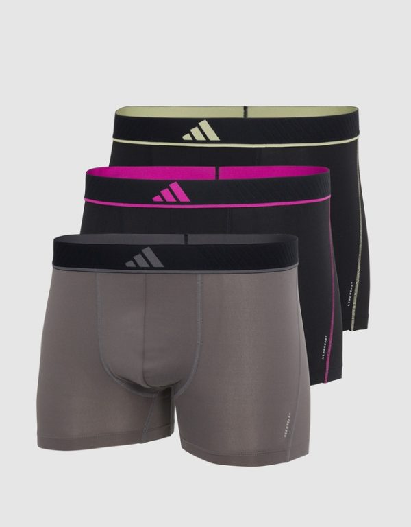 ADIDAS 3 Pack Active Micro Flex Eco Trunk Underwear assorted 904 colourway