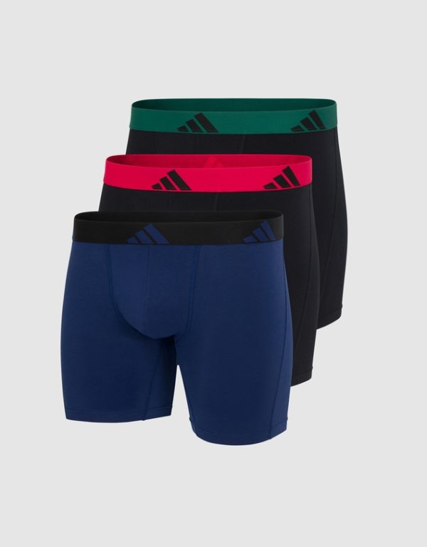 ADIDAS 3 Pack Active Flex Cotton Boxer Brief Underwear