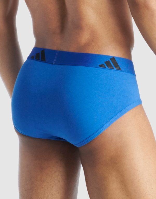 ADIDAS 3 Pack Active Flex Cotton Brief Underwear assorted 901 colourway - Image 5