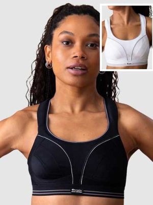 Shock Absorber Ultimate Run Sports Bra in bands 8-16 - A to G cup black/silver