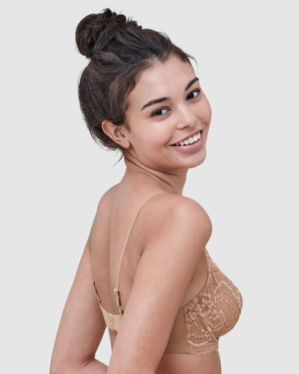 Skarlett Blue Minx Wired Lace Balconette Bra in Gleam A-E cup in bands 10-14 - Image 2