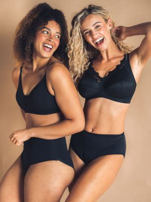 Royce Robyn Wirefree Full Cup Support Bra with Cotton bands 10-22 DD-GG Cup in Black