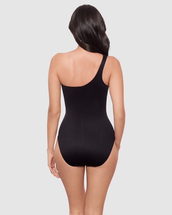 Miraclesuit Sparkle Plenty Jena One Shoulder Tummy Control Swimsuit Black multi - Image 3