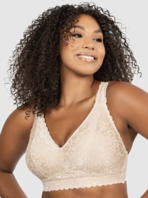 PARFAIT Adriana Wirefree Full Bust Lace Bralette D-H Cup in band sizes 8-20 multiple colours