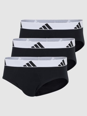 ADIDAS 3 Pack Active Flex Cotton Brief Underwear black/white 006 colourway