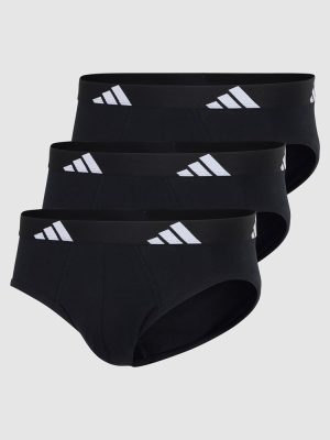 ADIDAS 3 Pack Active Flex Cotton Brief Underwear black 000 colourway