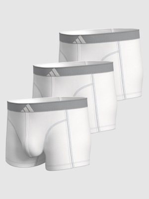 ADIDAS Mens 3 Pack Active Flex Cotton Body Trunk Underwear White