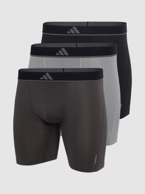 ADIDAS Mens 3 Pack Active Micro Flex Eco Boxer Brief Underwear assorted 907 colourway