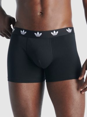 ADIDAS 3 Pack Active Flex Cotton Trunk Underwear Black 000 colourway