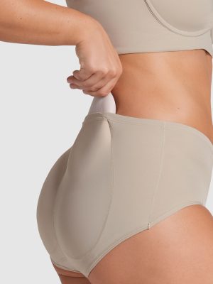 LEONISA Magic Padded Instant Booty Lifting Brief in Nude