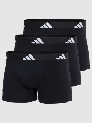 ADIDAS 3 Pack Active Flex Cotton Trunk Underwear Black