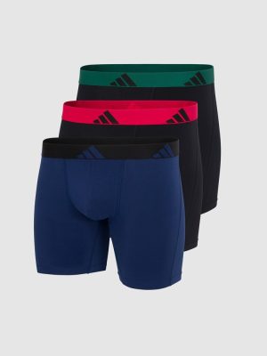 ADIDAS Mens 3 Pack Active Flex Cotton Body Trunk Underwear Assorted 902 colourway
