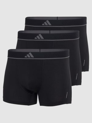 ADIDAS Mens 3 Pack Active Micro Flex Eco Trunk Underwear black 000 colourway