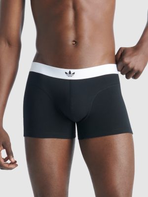 ADIDAS 2 Pack Comfort Flex Cotton Body Lines Trunk Underwear Black