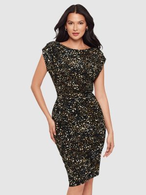 BODY BY MIRACLESUIT Bali Blouse Top Midi Shaping Dress in Ikati Print