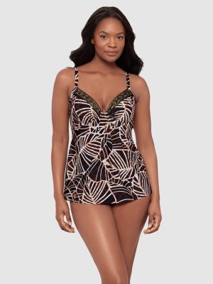 Miraclesuit Let's Be Fronds Marina Underwired Padded Tankini Top