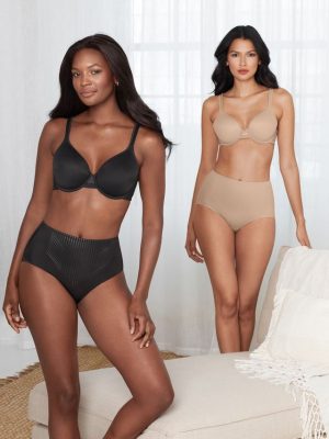 MIRACLESUIT 2 Pack High Waist Light Tummy Control Brief in Black & Stucco