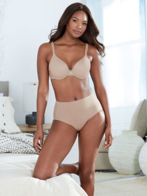 MIRACLESUIT 2 Pack High Waist Light Shaping Brief in Black & Beige