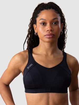 Shock Absorber Active Multisport Support Bra in bands 8-18 Cups A to HH in Black