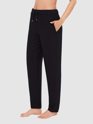 BODY BY MIRACLESUIT Crepe Easy Jogger Relaxed Fit Drawstring Pants in Black