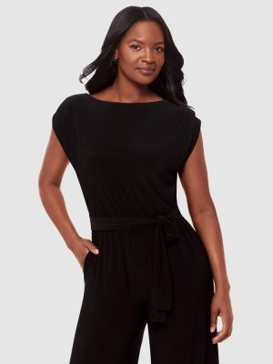 BODY BY MIRACLESUIT Gabi Hidden Shapewear Wide Leg Jumpsuit in Black